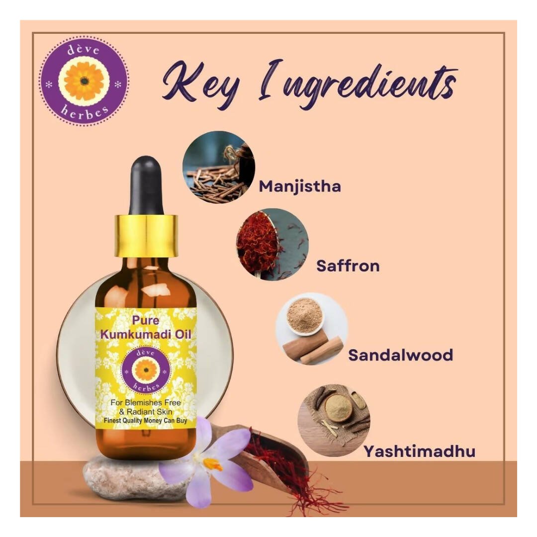 Deve Herbes Pure Kumkumadi Oil - Vamzn#