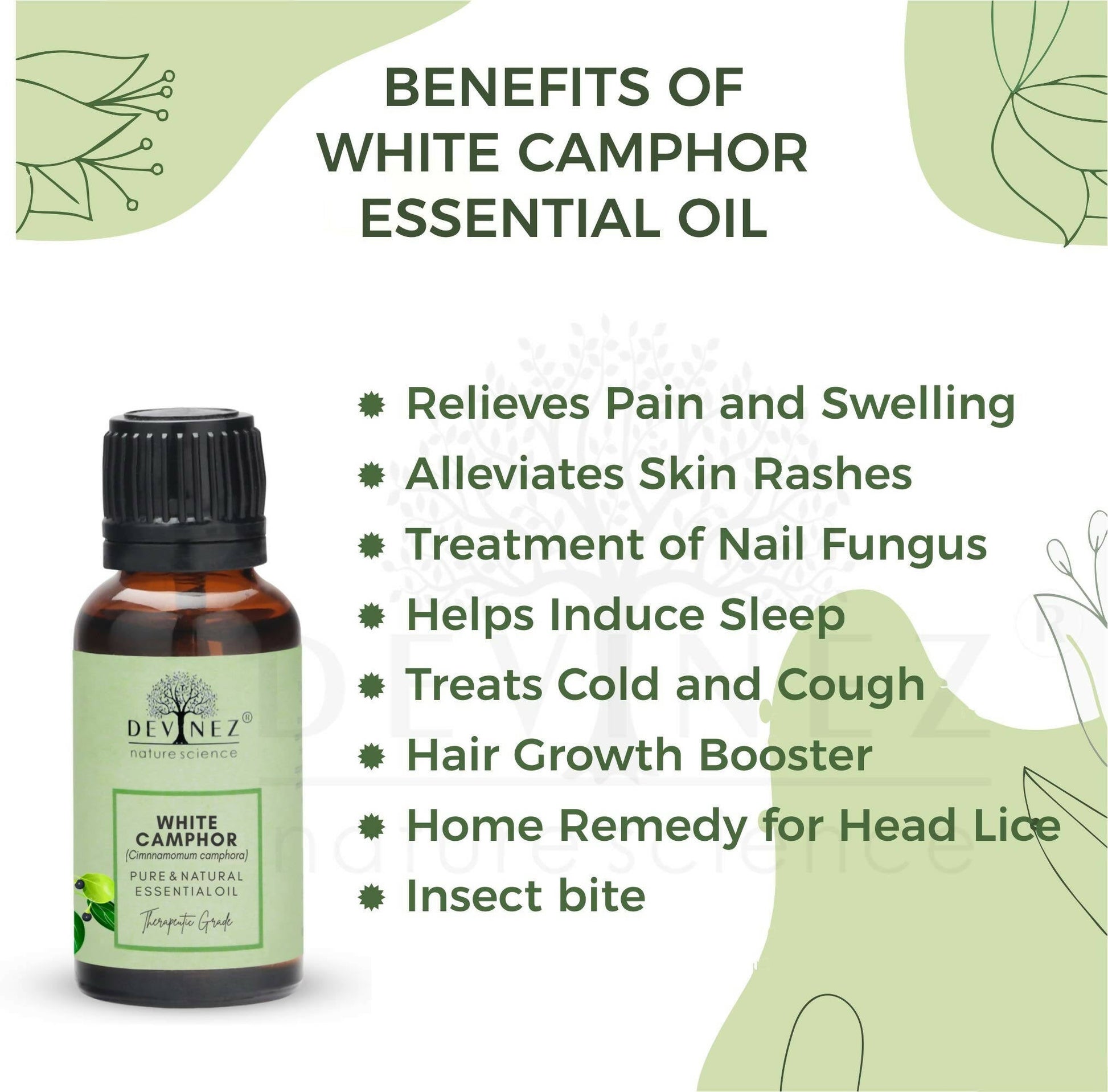 Devinez White Camphor Essential Oil - Vamzn#