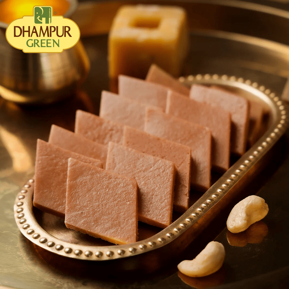 Dhampur Green Gur Kaju Katli - Vamzn#