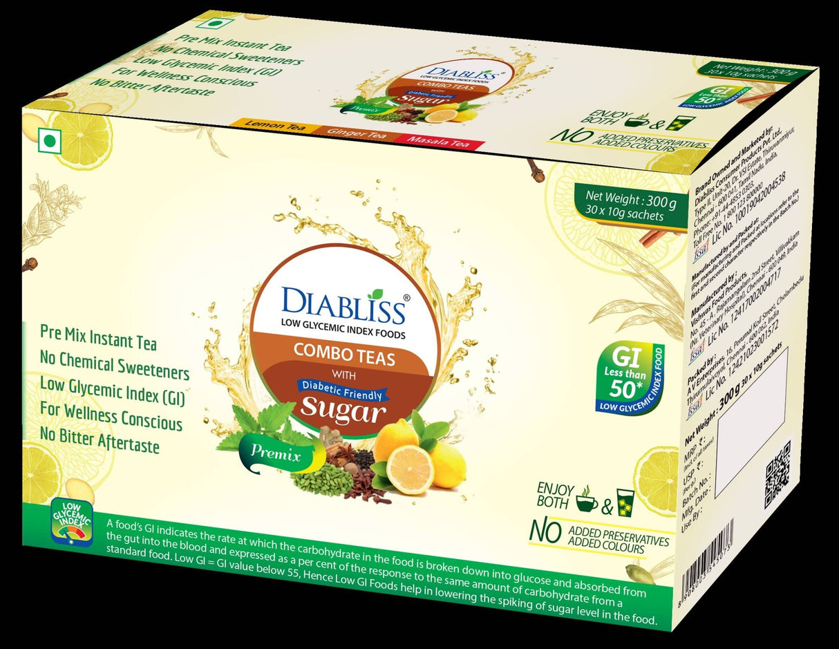 Diabliss Combo Teas with Diabetic Friendly Sugar - Vamzn#