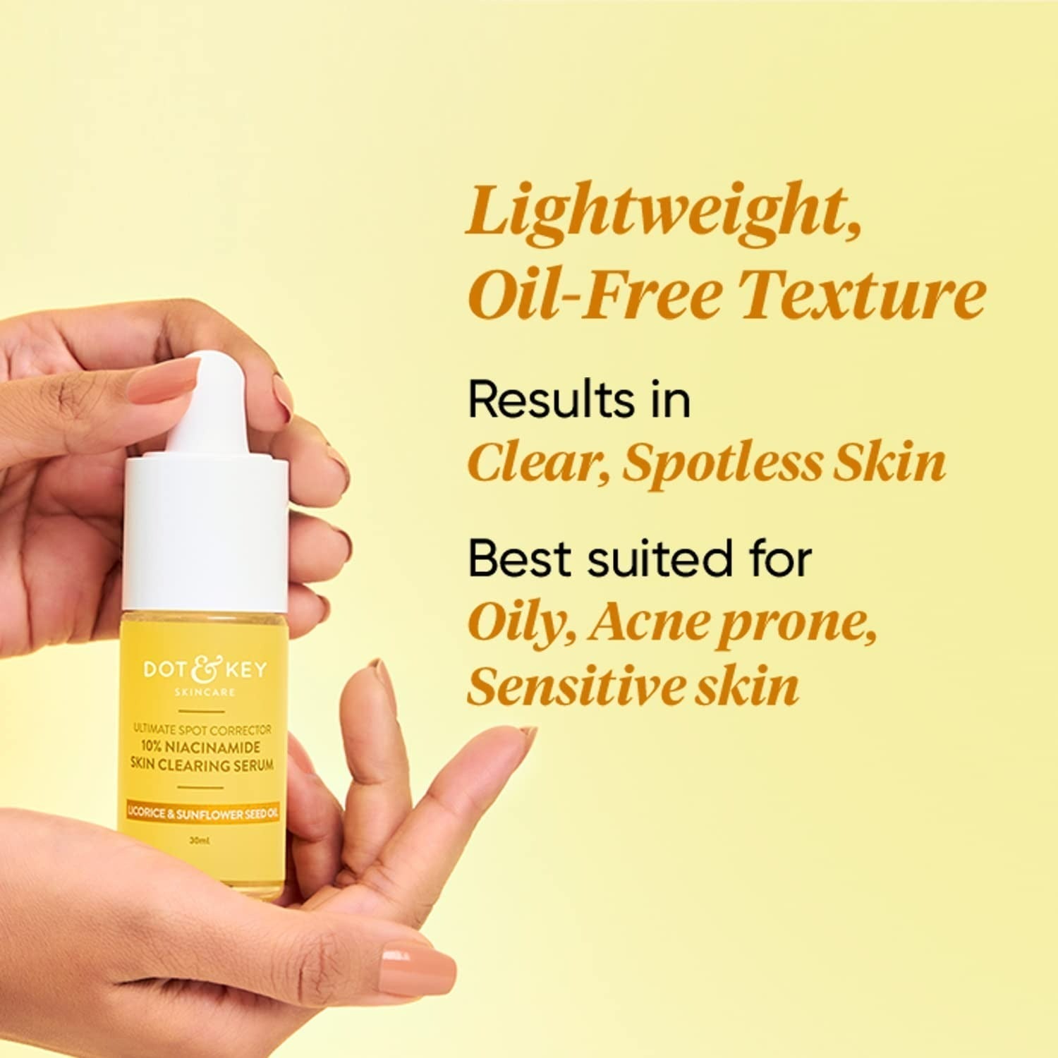 Dot & Key 10% Niacinamide Skin Clearing Face Serum With 10% Niacinamide, 1% Zinc & Sunflower Seed Oil - Vamzn#