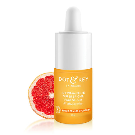 Dot & Key 10% Vitamin C + E, 5% Niacinamide Serum | Vitamin C Serum For Glowing Skin | Fades Dark Spots | Vit C Serum with Blood Orange & Pumpkin | For Uneven & Dull Skin | For All Skin Types | 20ml - Vamzn#