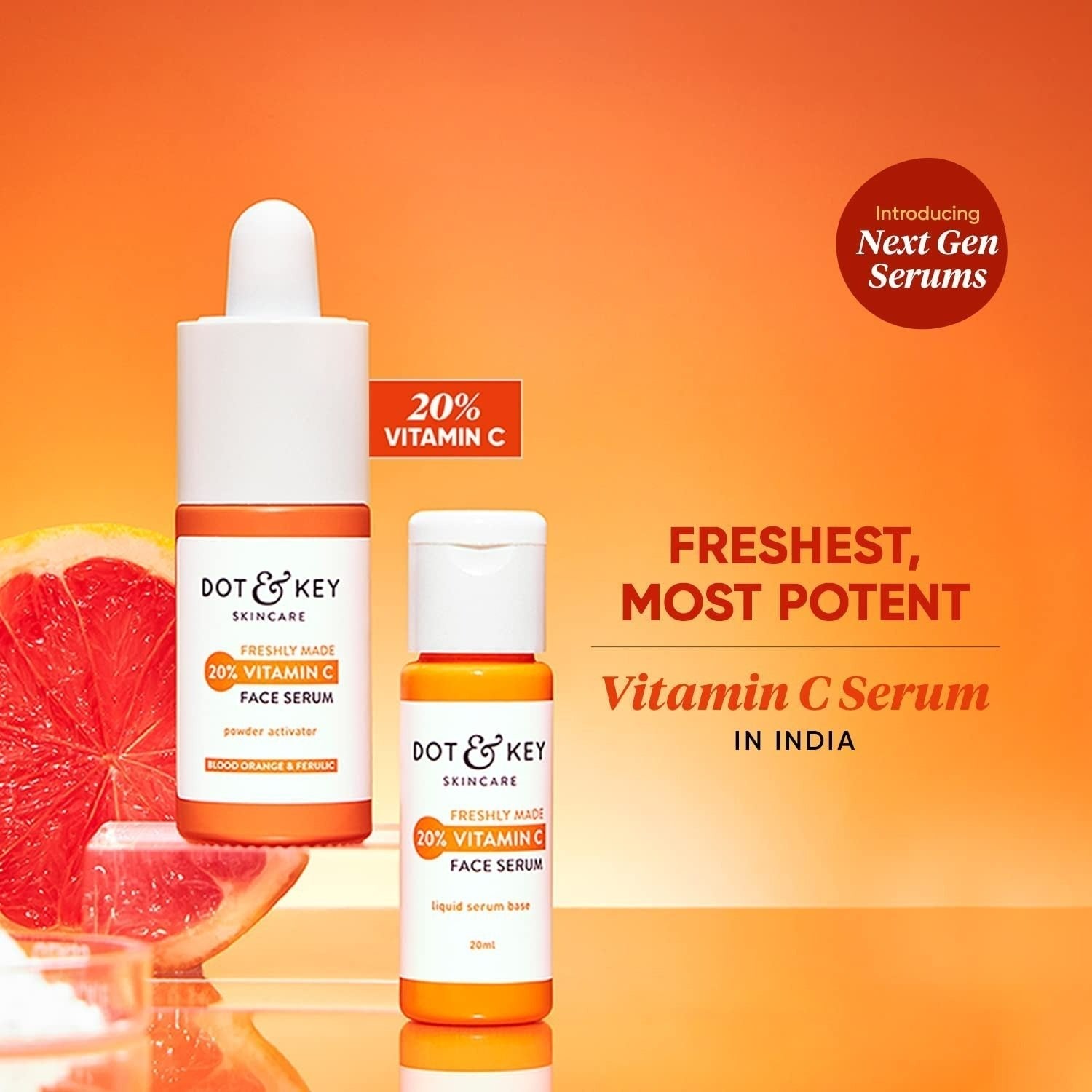 Dot & Key 20% Vitamin C Face Serum with Blood Orange, Skin Glow, Fights Pigmentation & Reduce Dark Spots - Vamzn#