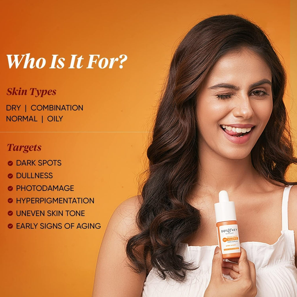 Dot & Key 20% Vitamin C Face Serum with Blood Orange, Skin Glow, Fights Pigmentation & Reduce Dark Spots - Vamzn#