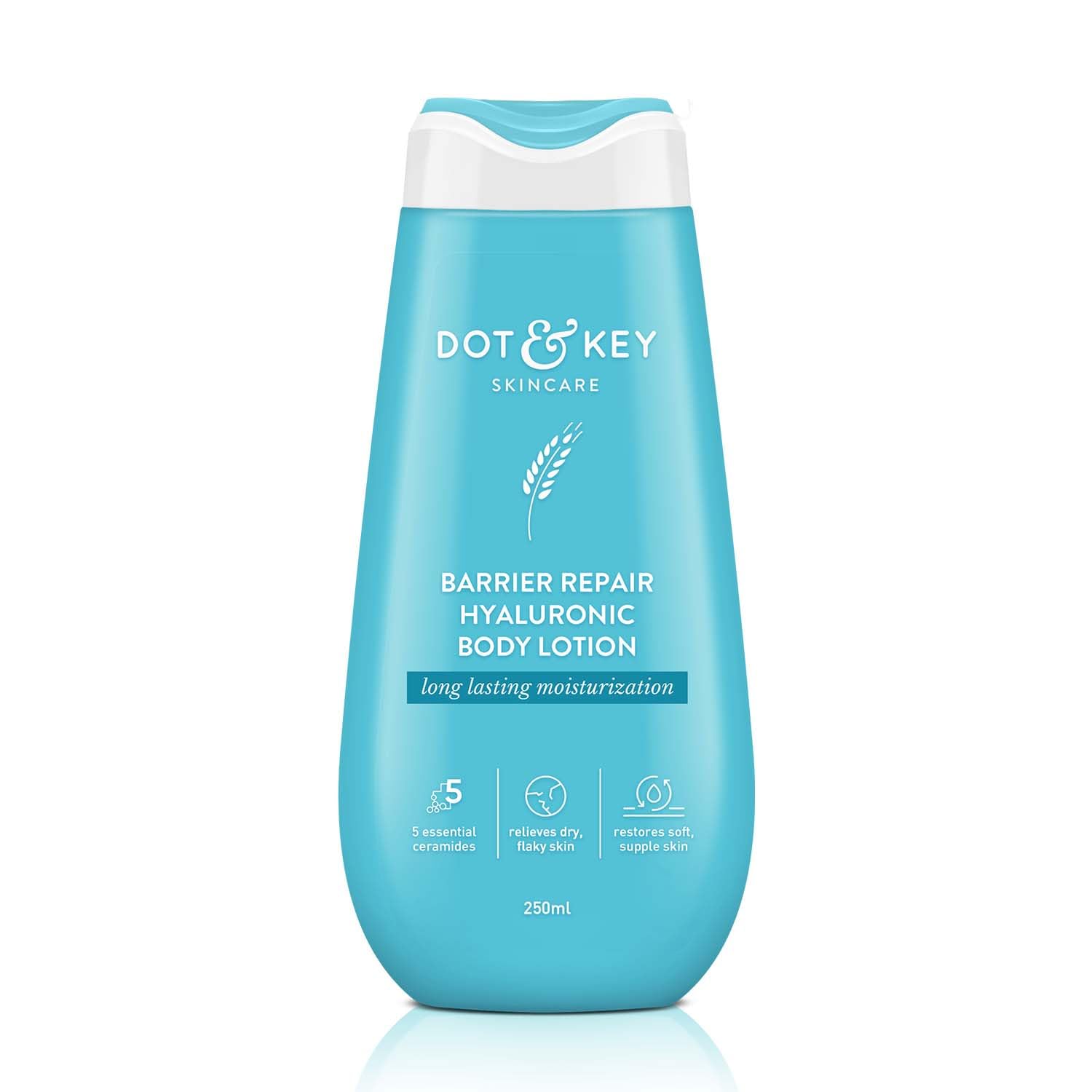 Dot & Key Barrier Repair Hyaluronic Body Lotion, 250ml (Pack of 1) | Deep Nourishing, Long Lasting Moisturization | Hyaluronic, 5 Essential Ceramides | Quick Absorbing, Non Greasy - Vamzn#