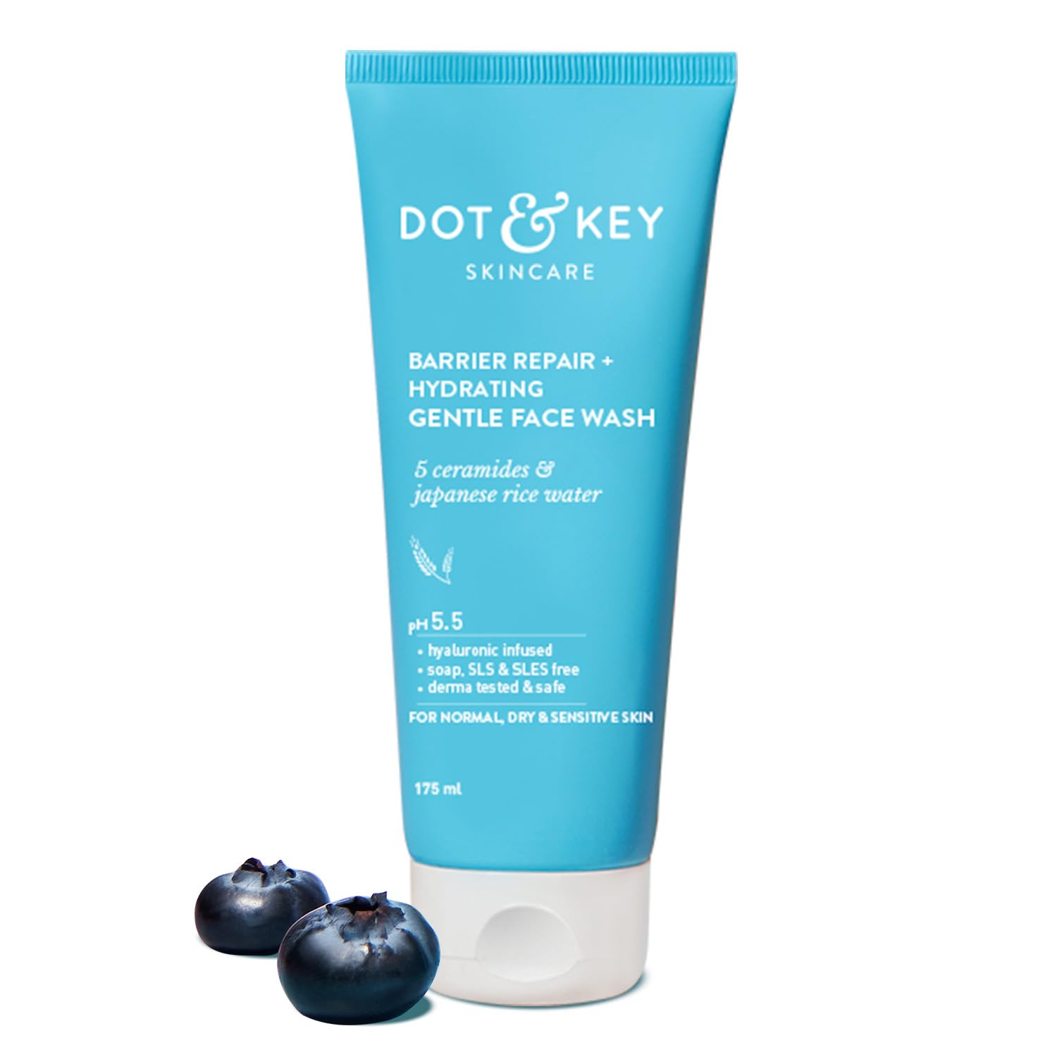 DOT & KEY Barrier Repair + Hydrating Gentle Face Wash With Probiotic|Ceremide Face Wash|Face Wash For Dry Skin,Normal Skin&Sensitive Skin|Gently Cleanses Skin From Dirt&Oil For Unisex,100Ml - Vamzn#