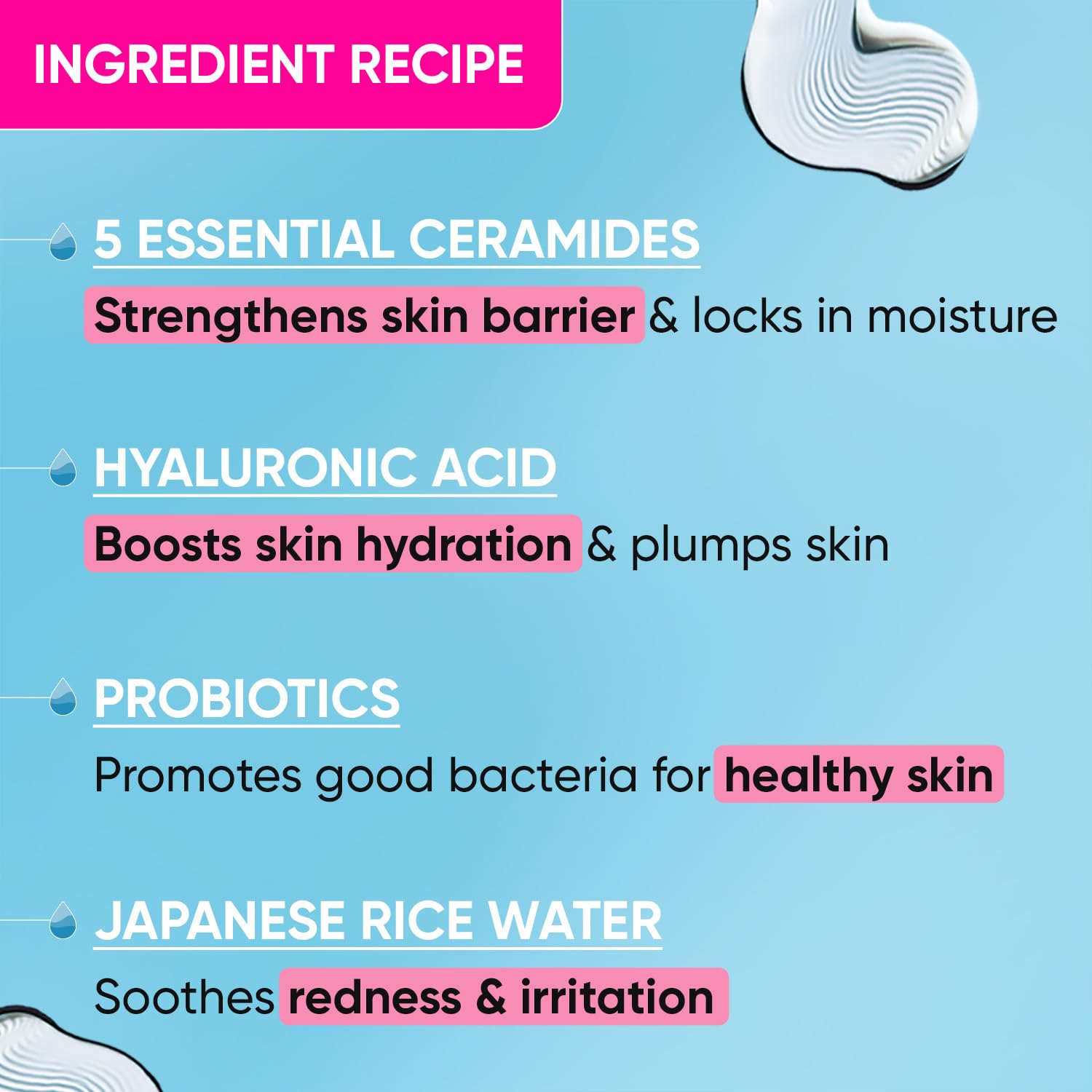 Dot & Key Ceramides Moisturizer with Hyaluronic for Intense Moisturizing and Skin Strengthening | With Probiotic & Rice Water I Barrier Repair Cream | For Dry Skin, Normal Skin & Sensitive Skin | 100g - Vamzn#