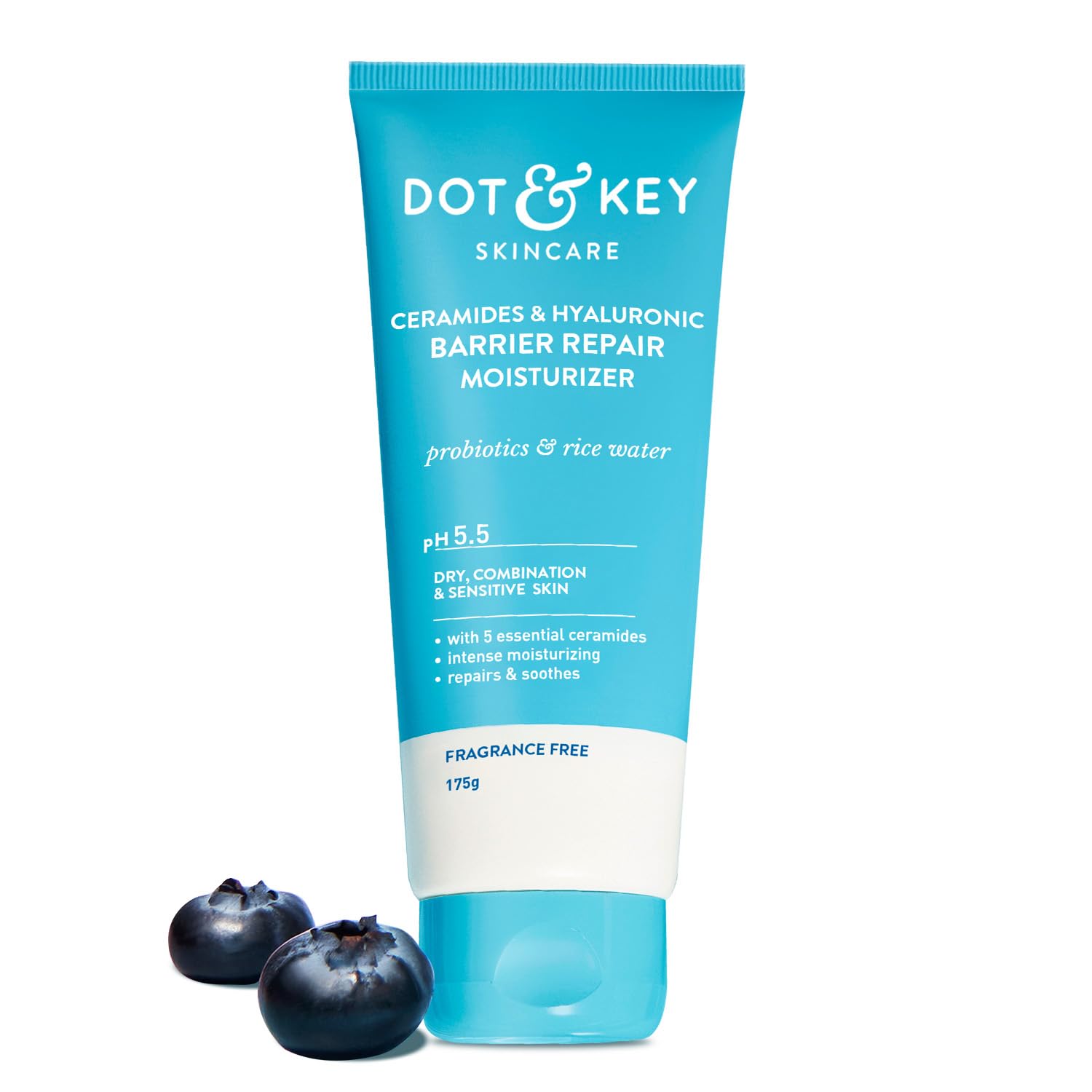 Dot & Key Ceramides Moisturizer with Hyaluronic for Intense Moisturizing and Skin Strengthening | With Probiotic & Rice Water I Barrier Repair Cream | For Dry Skin, Normal Skin & Sensitive Skin | 100g - Vamzn#
