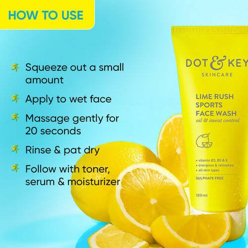 Dot & Key Lime Rush Sports Face Wash - Vamzn#