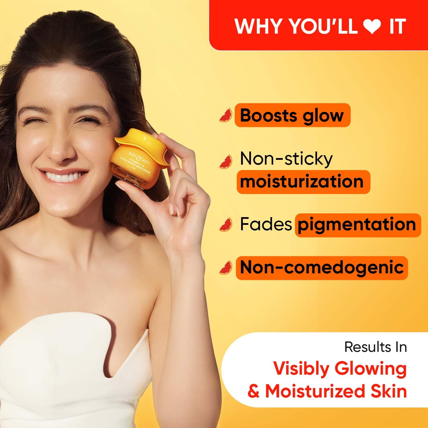 Dot & Key Vitamin C + E Sorbet Super Bright Moisturizer For Face | Vitamin C Face Moisturizer|Reduces Skin Dullness|Oil Free & Lightweight | For All Skin Types | 60Ml - Vamzn#
