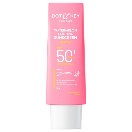 Dot & Key Watermelon Hyaluronic Cooling Sunscreen SPF 50 PA+++| for Oily, Normal & Combination Skin | UV + Blue Light Protection | Lightweight | No White Cast | Boosts Vitamin D Absorption | 50g… - Vamzn#