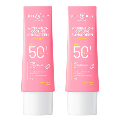 Dot & Key Watermelon Hyaluronic Cooling Sunscreen SPF 50 PA+++| for Oily, Normal & Combination Skin | UV + Blue Light Protection | Lightweight | No White Cast | Boosts Vitamin D Absorption | 50g… - Vamzn#