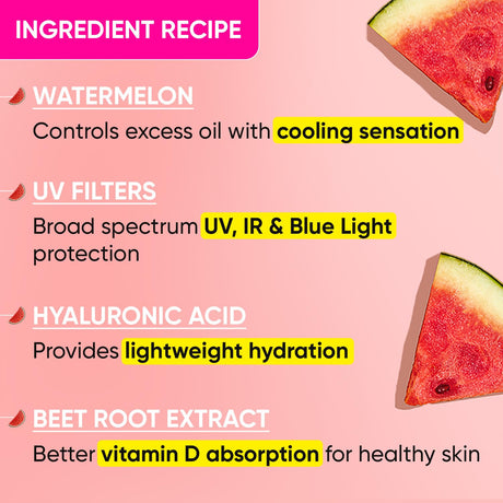 Dot & Key Watermelon Hyaluronic Cooling Sunscreen SPF 50 PA+++| for Oily, Normal & Combination Skin | UV + Blue Light Protection | Lightweight | No White Cast | Boosts Vitamin D Absorption | 50g… - Vamzn#