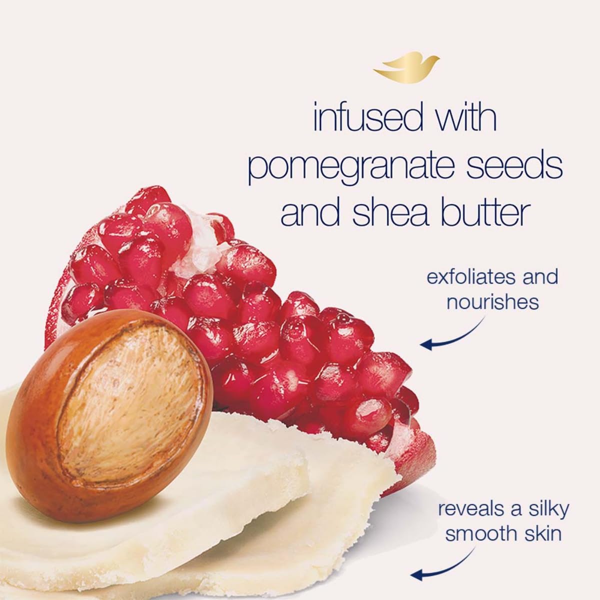 Dove Body Polish Exfoliating Scrub, Moisturizing Shea Butter and Pomegranate Seeds | Nourishes & Conditions Soft Skin | Sulphate Free, 298gm - Vamzn#