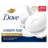 Dove Cream Bathing Beauty Bar with 1/4 Moisturising Cream For Soft, Smooth, Glowing Skin, 125 g (Pack of 8), White - Vamzn#