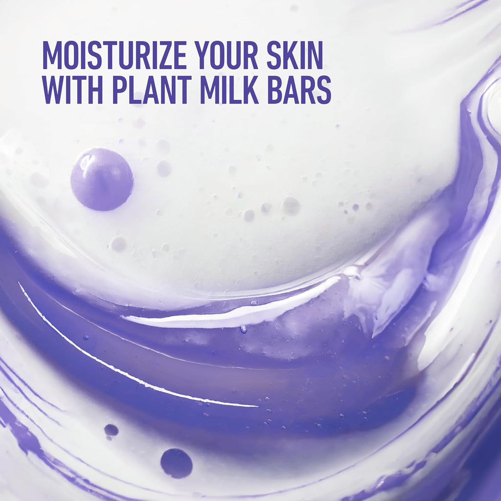 Dove Plant Milk Cleansing Bar Soap Macadamia Milk & Willow Lavender 4 Count for Moisturized Skin Gentle Cleanser, No Sulfate Cleansers or Parabens, 98% Biodegradable Formula 5 oz - Vamzn#