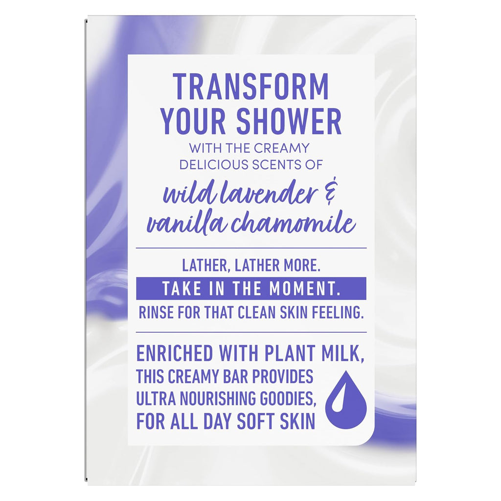 Dove Plant Milk Cleansing Bar Soap Macadamia Milk & Willow Lavender 4 Count for Moisturized Skin Gentle Cleanser, No Sulfate Cleansers or Parabens, 98% Biodegradable Formula 5 oz - Vamzn#