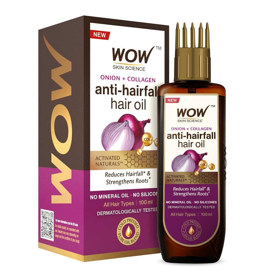 Wow Skin Science Onion & Collagen Anti-Hairfall Hair Oil