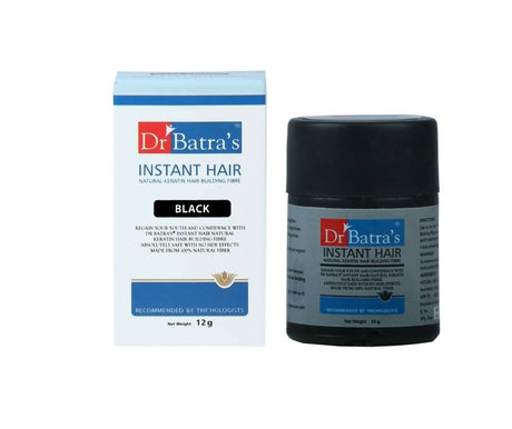 Dr. Batra's Instant Hair Natural keratin Hair Building Fibre - Black - Vamzn#