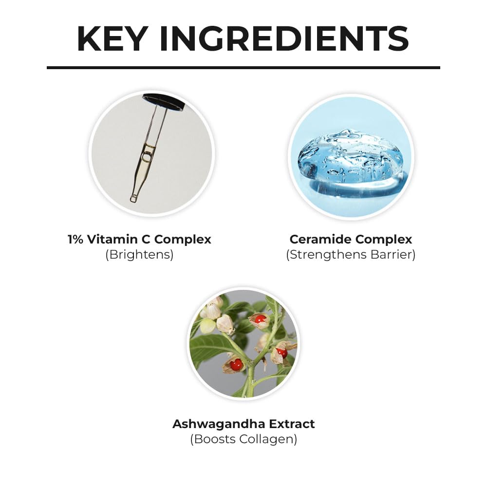 Dr. Sheth's Ceramide & Vitamin C Oil - Free Moisturizer| Lightweight Moisturizer to Hydrate & Brighten Skin | With Vitamin C, Ceramide & Ashwagandha | For Women & Men | 50g - Vamzn#