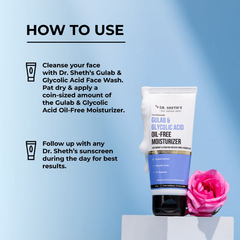 Dr. Sheth's Gulab & Glycolic Acid Oil - Free Moisturizer - Vamzn#