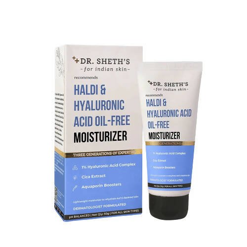 Dr. Sheth's Haldi & Hyaluronic Acid Oil Free Moisturizer pH Balanced To Rehydrate Dull Skin, For All Skin Types - Vamzn#