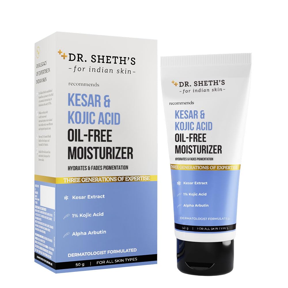 Dr. Sheth's Kesar & Kojic Acid Oil - Free Moisturizer - 50G - Vamzn#