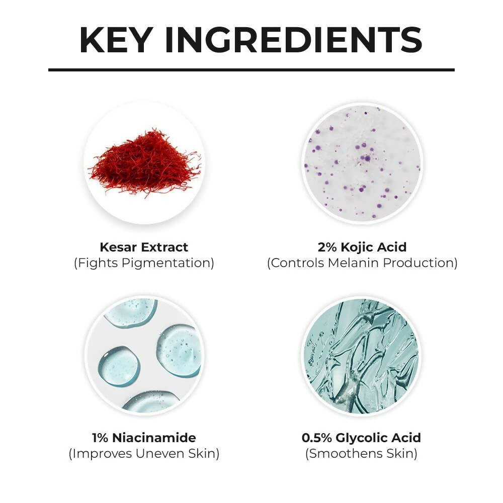 Dr. Sheth's Kesar & Kojic Daily Pigmentation Correction Face Cream With 1% Niacinamide, Removes Tan & Depigments Skin - Vamzn#