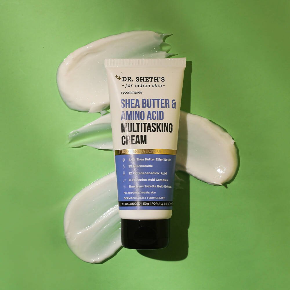 Dr. Sheth's Shea Butter Face Cream with 1% Niacinamide For Dryness, Damaged Skin, For All Skin Types - Vamzn#