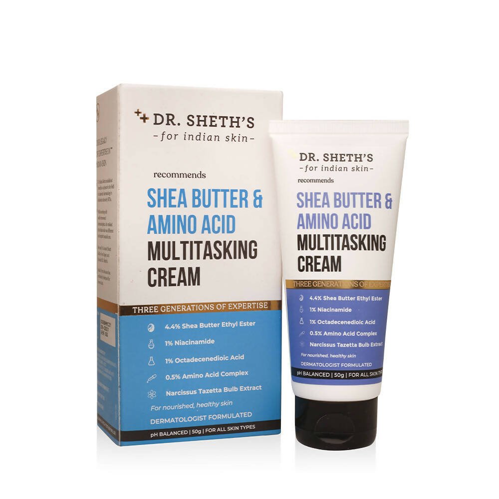 Dr. Sheth's Shea Butter Face Cream with 1% Niacinamide For Dryness, Damaged Skin, For All Skin Types - Vamzn#