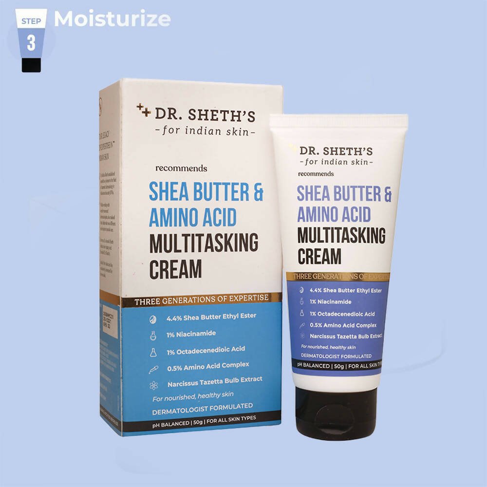 Dr. Sheth's Shea Butter Face Cream with 1% Niacinamide For Dryness, Damaged Skin, For All Skin Types - Vamzn#