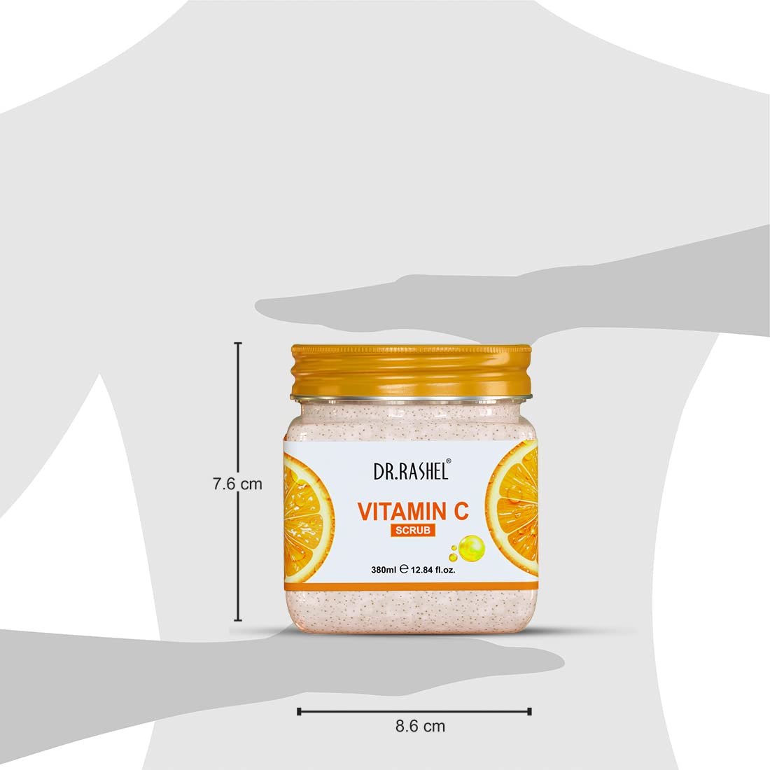 DR.RASHEL Scrub For Face & Body (Vitamin C Scrub, 380 ML) | All Skin |Cleanser Scrub For Deep Exfoliation | Dead Skin Remover Scrub | Tan Removal | Blackhead Remover Scrub - Vamzn#