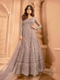 Dusty Pink Heavy Embroidered Anarkali Suit - Vamzn#