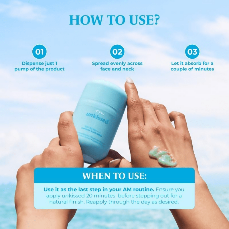 d'you Unkissed Serum Sunscreen SPF 50 & PA++++ - Vamzn#