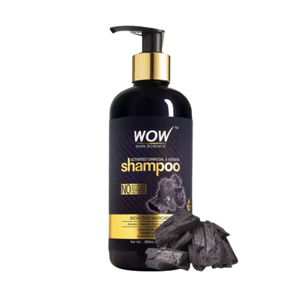 Wow Skin Science Activated Charcoal & Keratin Shampoo