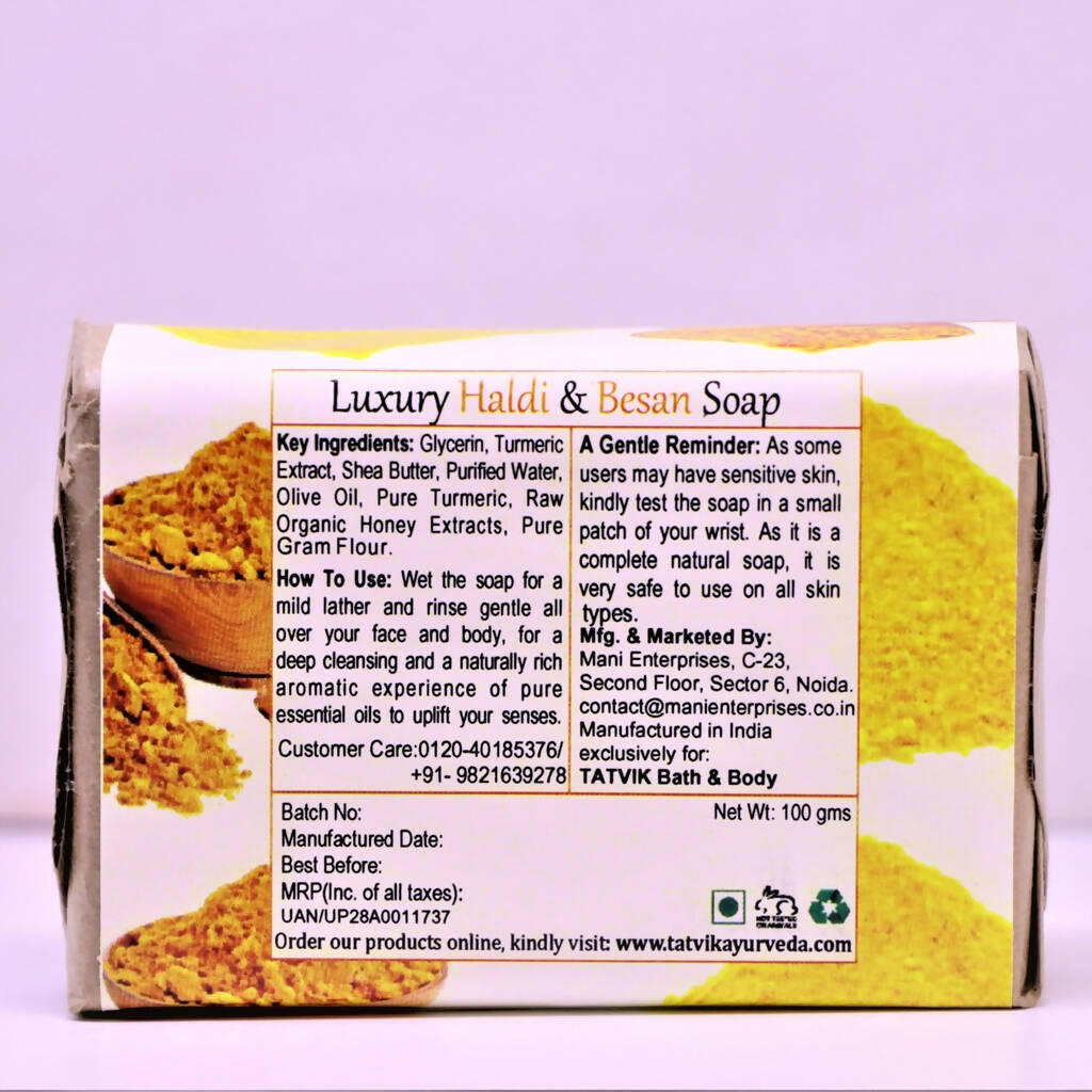 Tatvik Ayurveda Haldi & Besan Soap Luxury Handmade Soap