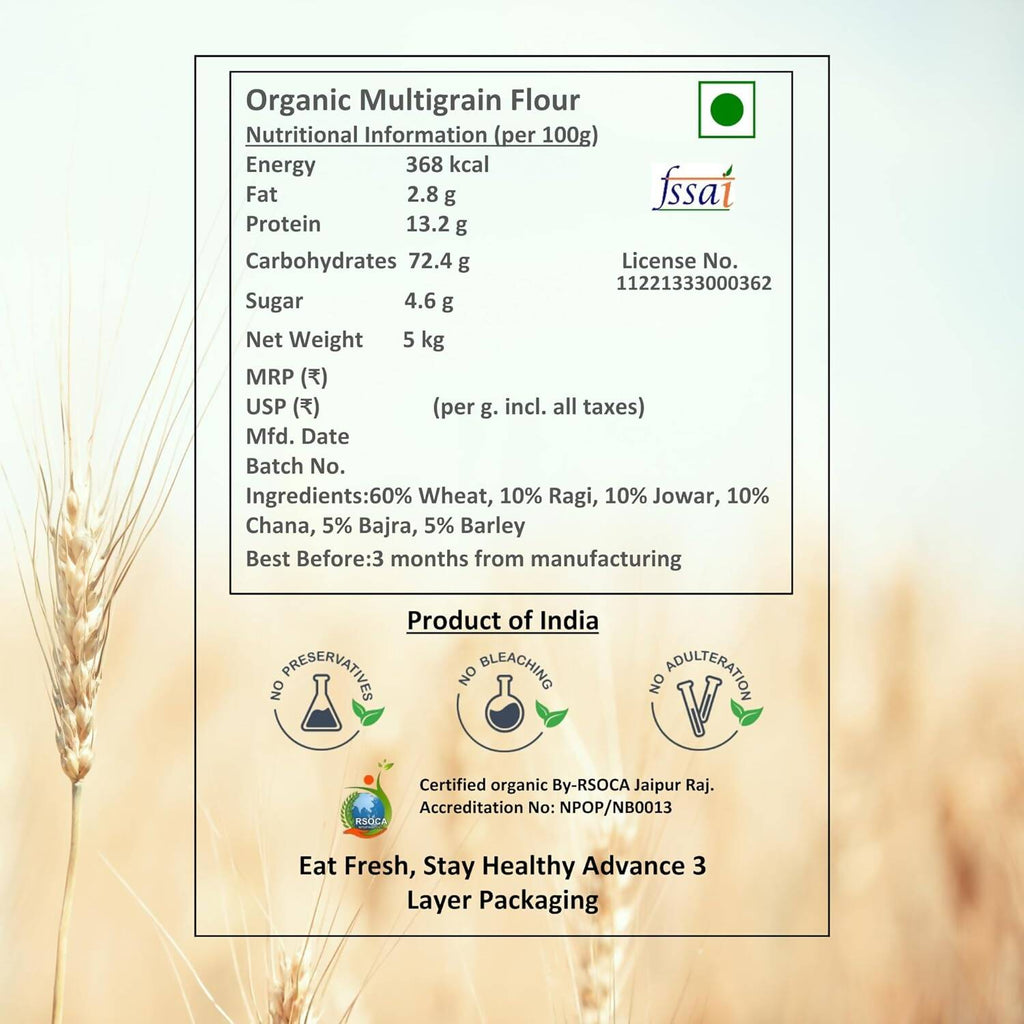 Earthen Story Certified Organic Multigrain Flour - Vamzn#