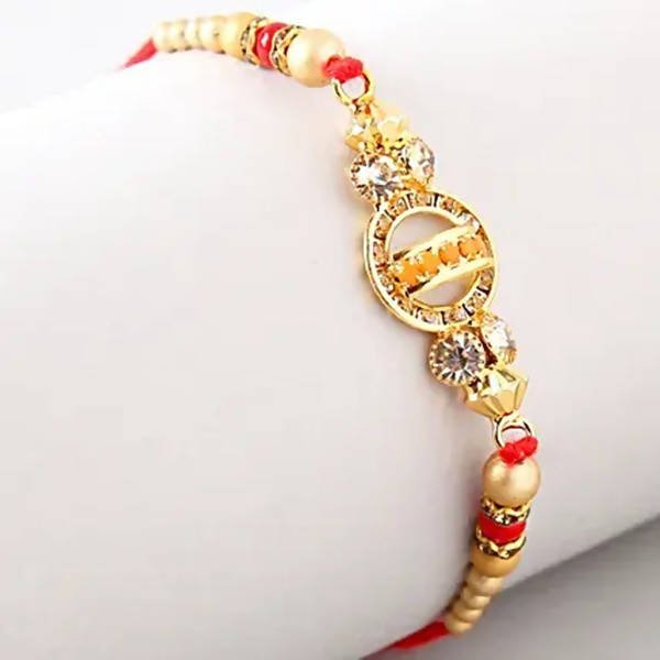 Elegant Meenakari Rakhi And Kaju Katli Box - Vamzn#