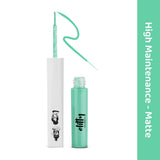 Elitty Cyan Green Pop Color Matte Finish Liquid Eyeliner - High Maintenance - Cyan Green - Vamzn#