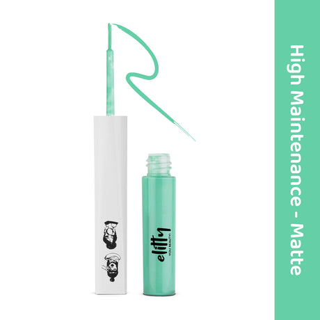 Elitty Cyan Green Pop Color Matte Finish Liquid Eyeliner - High Maintenance - Cyan Green - Vamzn#