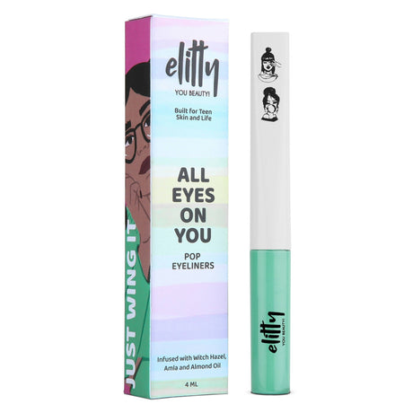 Elitty Cyan Green Pop Color Matte Finish Liquid Eyeliner - High Maintenance - Cyan Green - Vamzn#