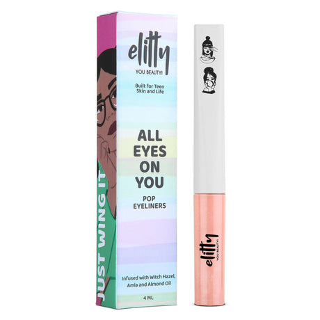 Elitty Peach Pop Color Matte Finish Liquid Eyeliner - Fading Love - Pink - Vamzn#