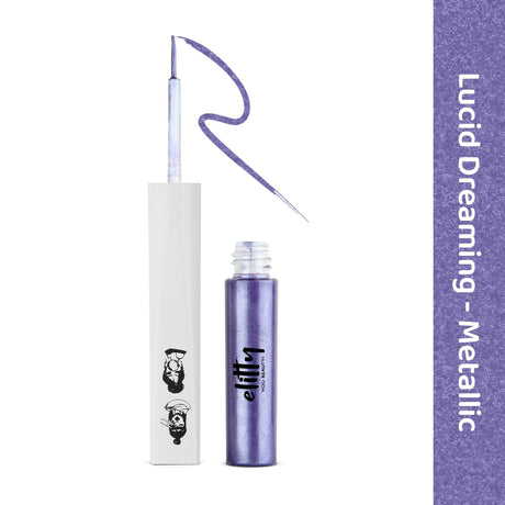 Elitty Purple Pop Color Metallic Finish Liquid Eyeliner - Lucid Dreaming (Purple) - Vamzn#