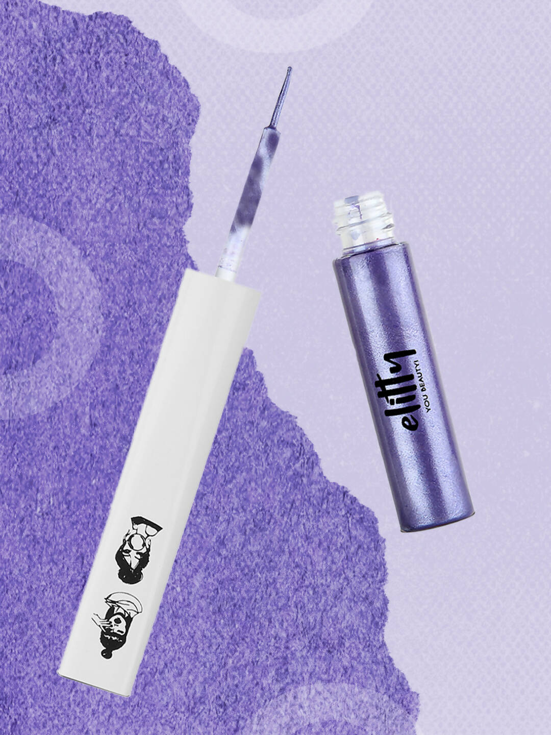 Elitty Purple Pop Color Metallic Finish Liquid Eyeliner - Lucid Dreaming (Purple) - Vamzn#