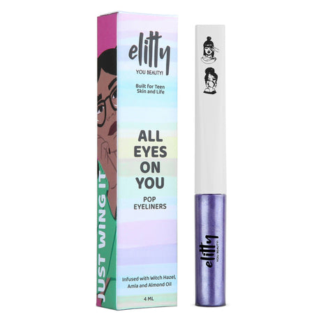 Elitty Purple Pop Color Metallic Finish Liquid Eyeliner - Lucid Dreaming (Purple) - Vamzn#