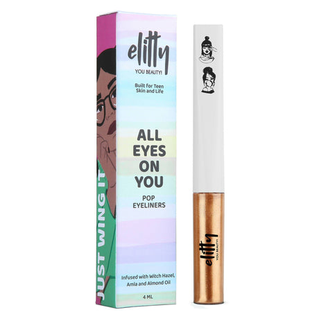 Elitty Rust Pop Color Metallic Finish Liquid Eyeliner - Eternal Eclipse (Rust) - Vamzn#