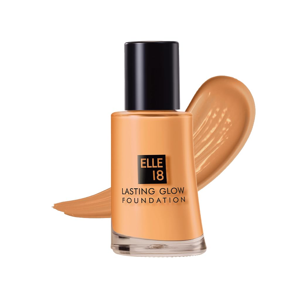 Elle 18 Lasting Glow Liquid Foundation, 03 Shell, 27 Ml Radiant Finish, Light, All - Vamzn#