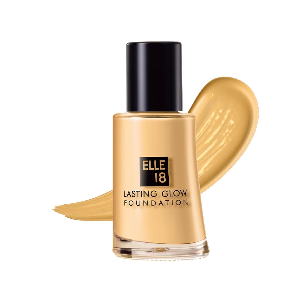 Elle 18 Lasting Glow Liquid Foundation, 03 Shell, 27 Ml Radiant Finish, Light, All - Vamzn#