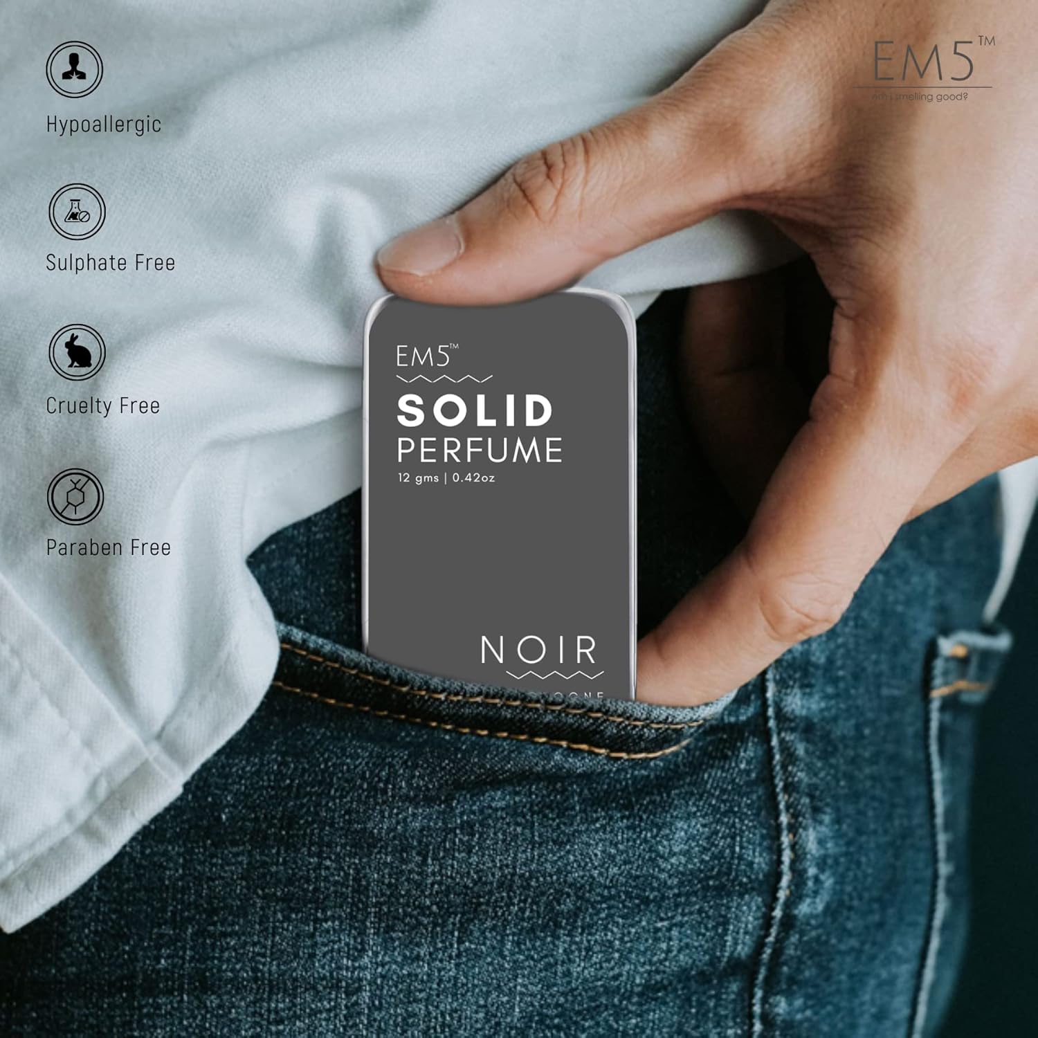 EM5™ Combo Pack of Alcohol Free Solid Perfumes | Woody Oud & Nomade for Men & Women | Non - Greasy Cologne | Strong & Lasting Fragrance | Gifting Pack for Him & Her - Vamzn#