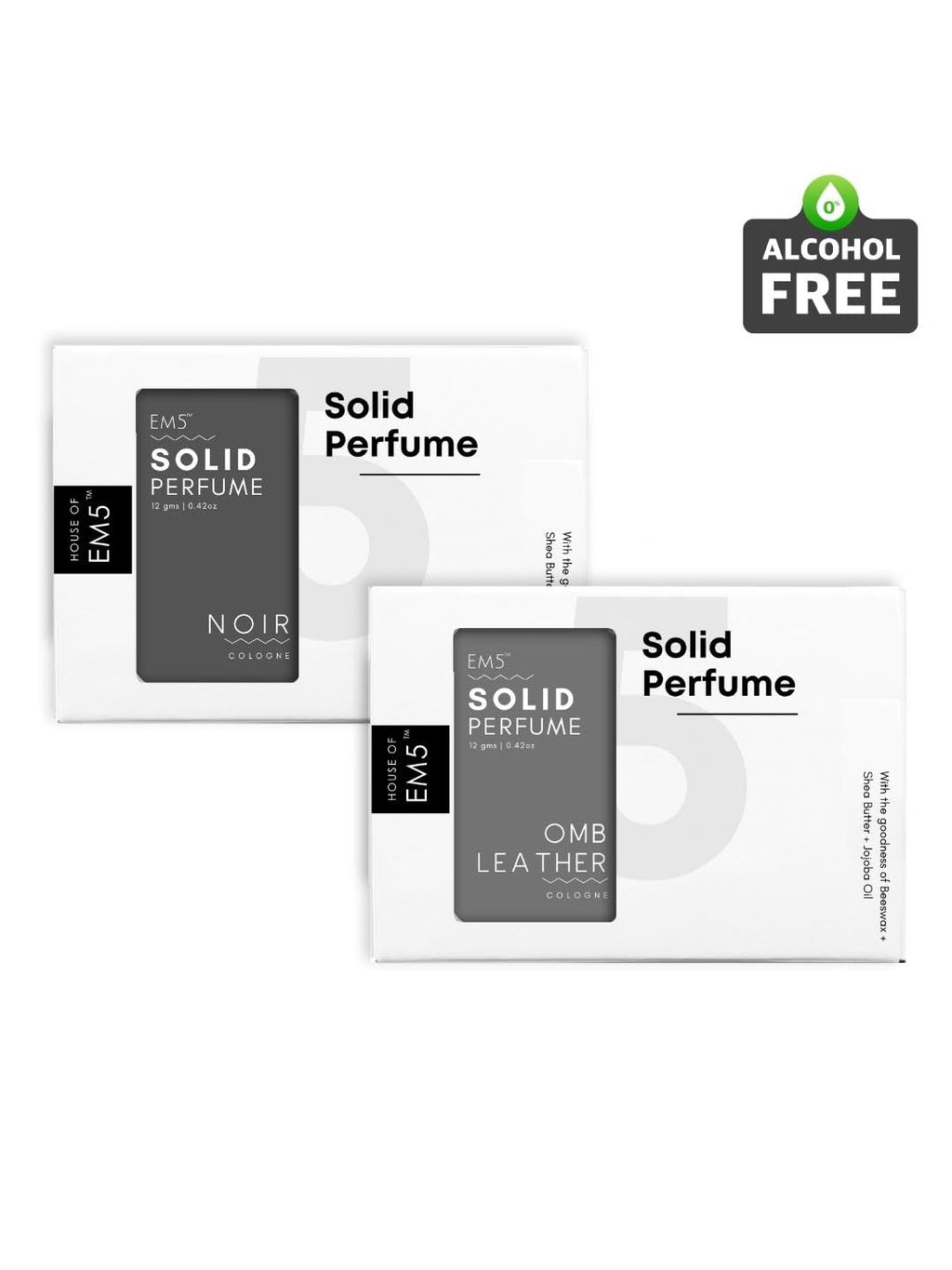 EM5™ Combo Pack of Alcohol Free Solid Perfumes | Woody Oud & Nomade for Men & Women | Non - Greasy Cologne | Strong & Lasting Fragrance | Gifting Pack for Him & Her - Vamzn#